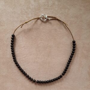 Black Beaded Choker Necklace